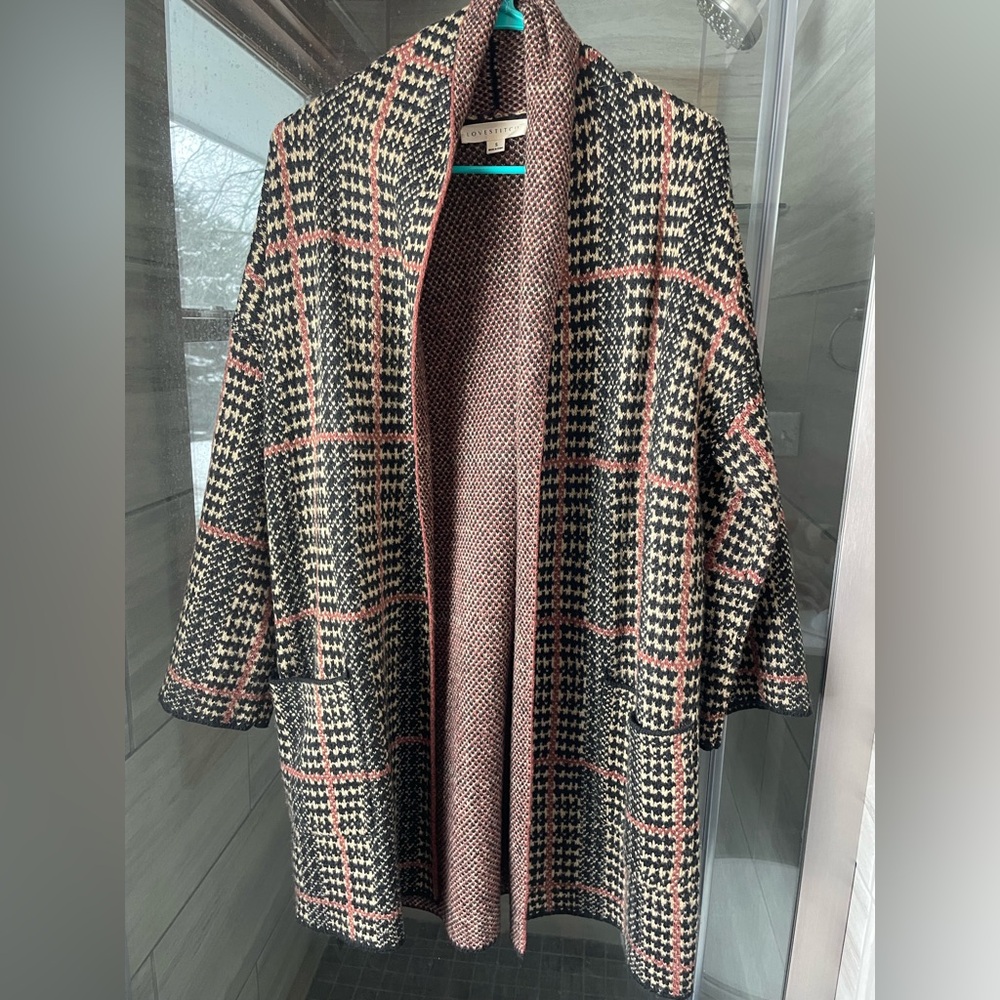 Lovestitch Black and Red Patterned Jacket